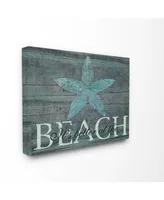 Stupell Industries Home Decor It's Better at the Beach Starfish Canvas Wall Art, 16" x 20"