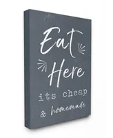 Stupell Industries Eat Here Home Cooking Navy Cavnas Wall Art, 16" x 20"