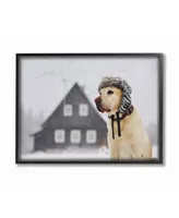Stupell Industries Nordic Vibes Golden Retriever Dog Framed Giclee Art, 11" x 14"