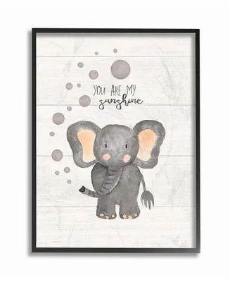 Stupell Industries You Are My Sunshine Elephant Framed Giclee Art