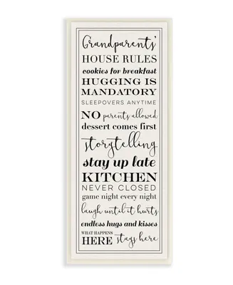 Stupell Industries Grandparents House Rules Wall Plaque Art, 7" x 17"