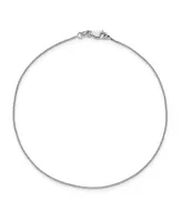 Spiga Chain Anklet in 14k White Gold