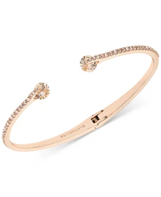 Givenchy Crystal & Pave Hinged Bangle Bracelet