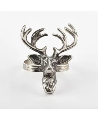 Saro Lifestyle Reindeer Design Napkin Ring, Set of 4