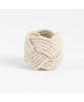 Saro Lifestyle Braided Jute Napkin Ring, Set of 4