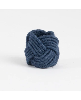 Saro Lifestyle Braided Jute Napkin Ring, Set of 4