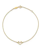 Polished Moon Anklet in 14k Yellow Gold