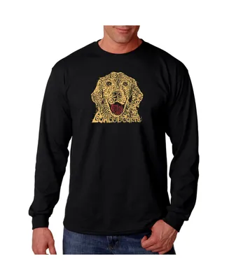 La Pop Art Men's Word Long Sleeve T-Shirt - Dog