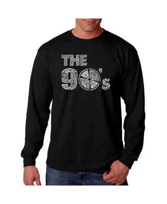 La Pop Art Men's Word Long Sleeve T-Shirt- The 90's