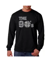 La Pop Art Men's Word Long Sleeve T-Shirt- The 90's