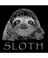 La Pop Art Men's Word Long Sleeve T-Shirt- Sloth