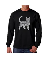 La Pop Art Men's Word Long Sleeve T-Shirt - Cat