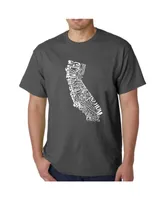 La Pop Art Men's Word T-Shirt - California State