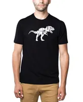 La Pop Art Men's Premium Word T-Shirt - Tyrannosaurus Rex
