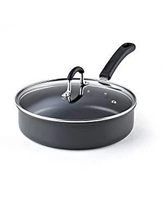 Cook N Home 3 Quart/24cm Anodized Nonstick Saute Pan, 3 Quarts, Black