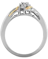 Diamond Accent Ring in 14k Gold and Sterling Silver