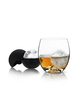 Viski Glacier Rocks Ice Ball Mold and Tumbler Set, 4 Piece