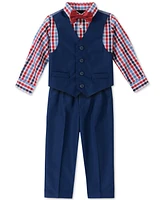 Nautica Baby Boys 4-Pc. Bowtie, Plaid Shirt, Vest & Pants Set