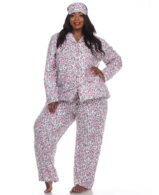 White Mark Plus 3-Piece Pajama Set