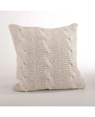Saro Lifestyle Cable Knit Decorative Pillow, 20" x 20"
