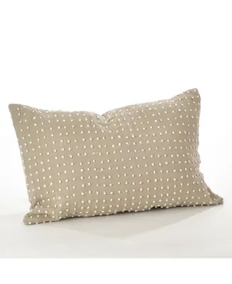 Saro Lifestyle French Knot Decorative Pillow, 14" x 23"