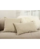 Saro Lifestyle French Knot Decorative Pillow, 14" x 23"