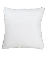 Saro Lifestyle Foil Printed Pom Decorative Pillow, 18" x