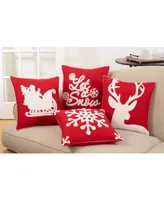 Saro Lifestyle Let It Snow Decorative Pillow, 18" x 18"