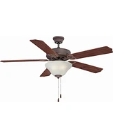 Volume Lighting Rainier 3-Light Foundry Bronze Ceiling Fan