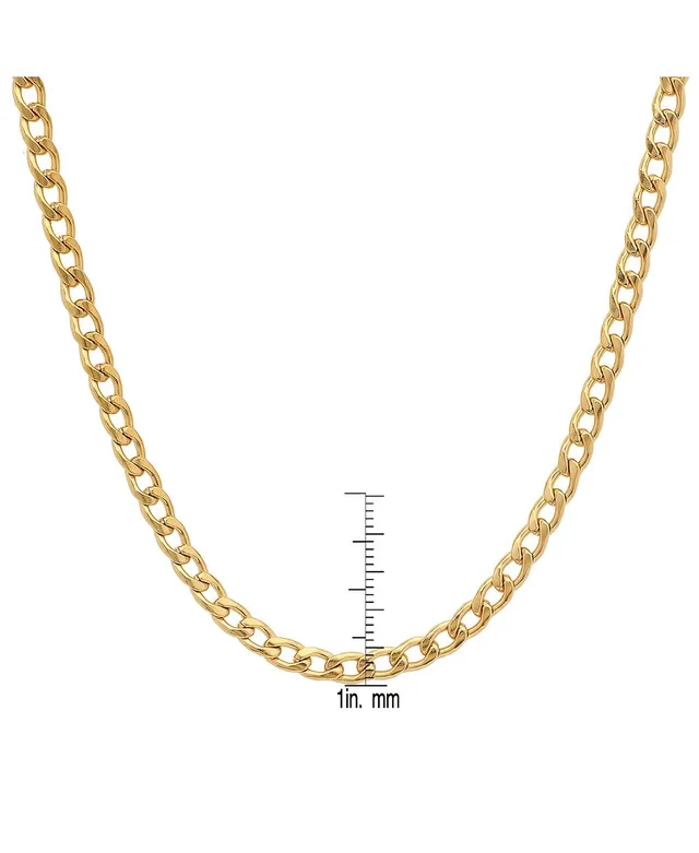 Steeltime Men's 18K Gold Plated Stainless Steel Rope Chain 24 Necklace - Gold