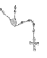 Steeltime Stainless Steel Religious Classic Beaded Rosary with Necklaces