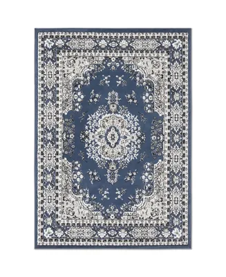 Global Rug Design Loma LOM01 Dark Blue 7'8" x 10'7" Area Rug