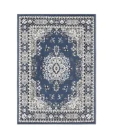 Global Rug Design Loma LOM01 Dark Blue 7'8" x 10'7" Area Rug