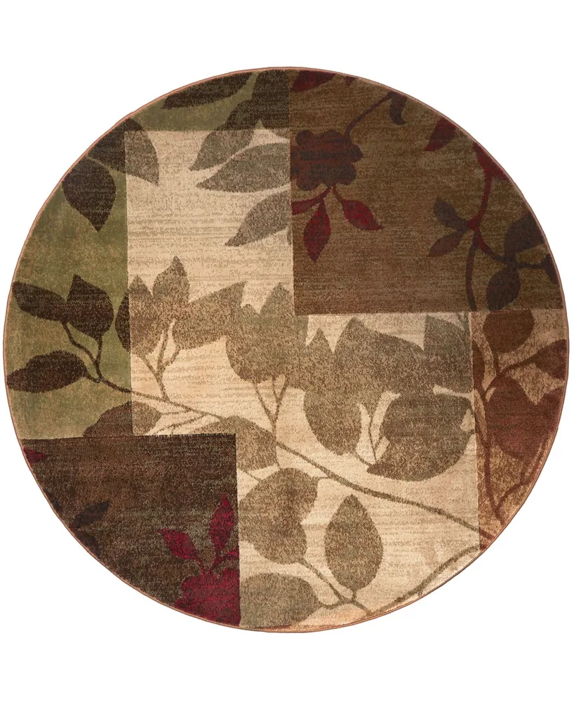 Global Rug Designs Brighton BRI03 Beige 5'2" Round Area Rug