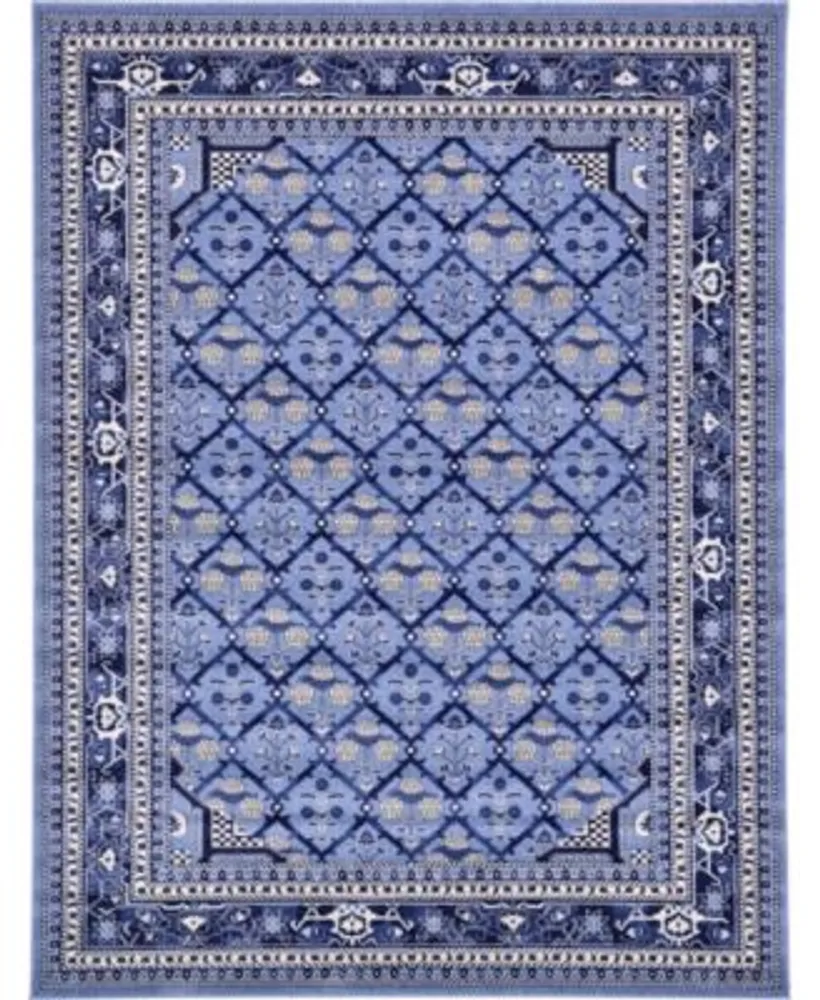 Bayshore Home Aldrose Ald2 Blue Area Rug Collection