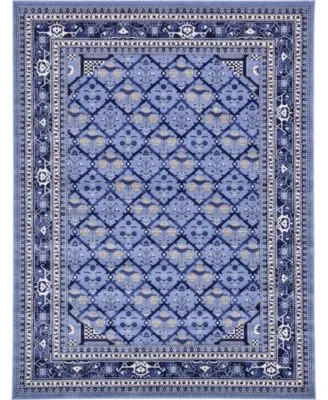 Bayshore Home Aldrose Ald2 Blue Area Rug Collection