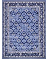 Bayshore Home Aldrose Ald2 Blue Area Rug Collection