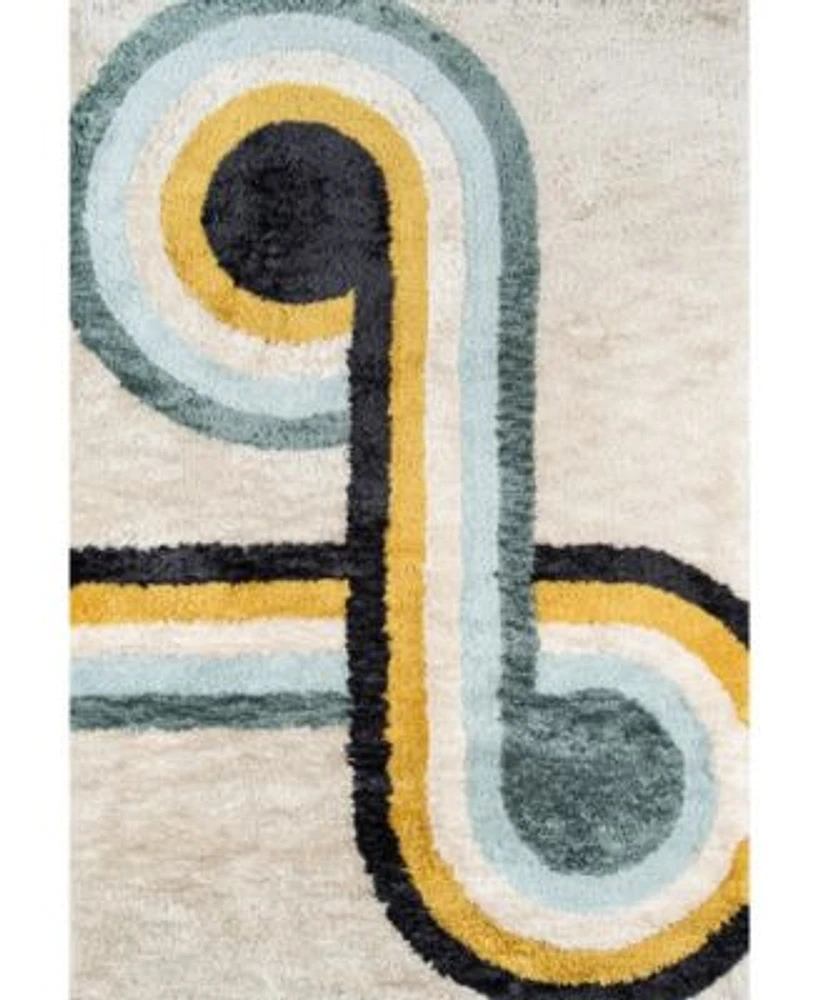 Novogratz Retro Ret 3 Blue Area Rug Collection