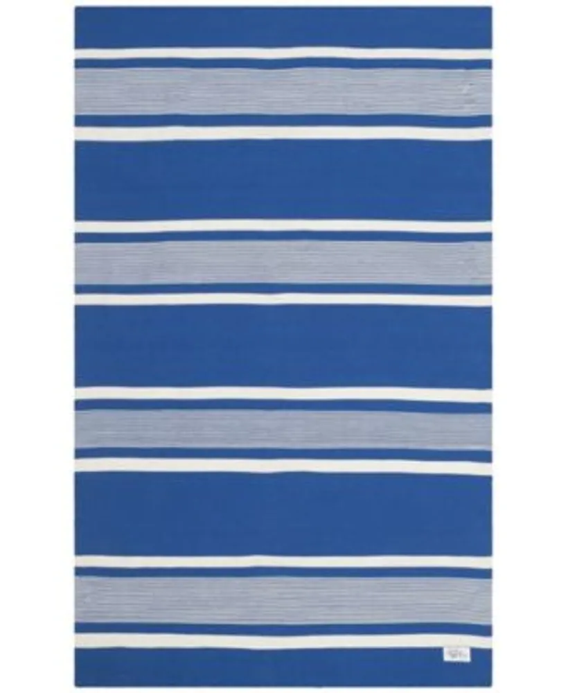 Lauren Ralph Lauren Hanover Stripe LRL2461C Blue Outdoor Area Rug Collection