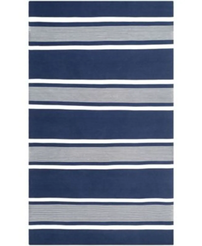 Lauren Ralph Lauren Hanover Stripe LRL2461A Navy Outdoor Area Rug Collection