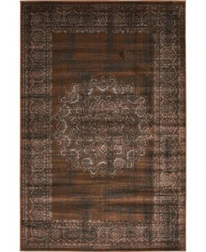 Bayshore Home Linport Lin5 Chocolate Brown Area Rug Collection