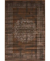 Bayshore Home Linport Lin5 Chocolate Brown Area Rug Collection