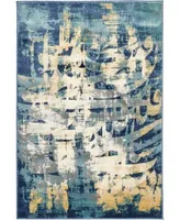 Bayshore Home Marblesea Mrb5 Navy Blue Area Rug Collection