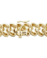 Men's Diamond Cuban Link Bracelet (1 ct. t.w.) in 14k Gold-Plated Sterling Silver