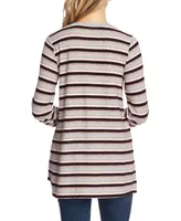 Vince Camuto Striped Crewneck Sweater