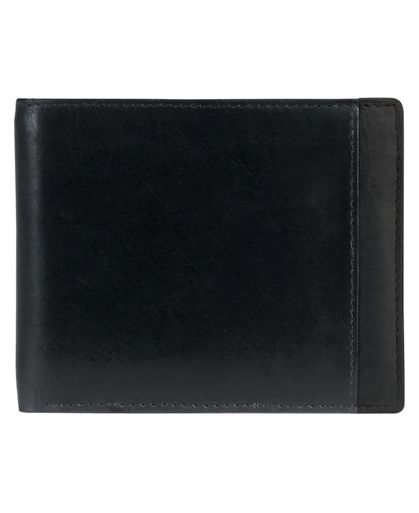 Mancini Casablanca Collection Men's Rfid Secure Center Billfold with Removable Wing Passcase