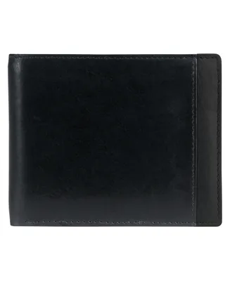 Mancini Casablanca Collection Men's Rfid Secure Center Billfold with Removable Center Wing Passcase