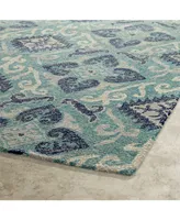 Kaleen Weathered WTR03-91 Teal 4 'x 6' Outdoor Area Rug