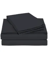 Universal Home Fashions University 4 Piece Charcoal Solid Twin Xl Sheet Set