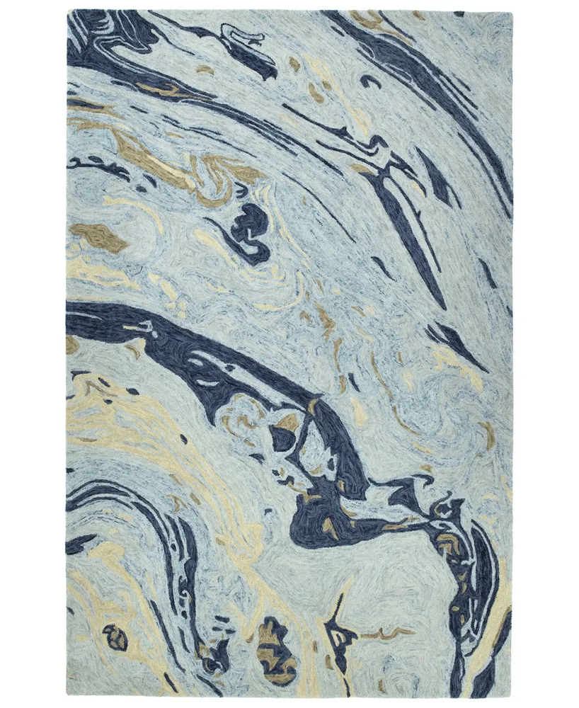 Kaleen Marble MBL01-17 Blue 5' x 7'9" Area Rug